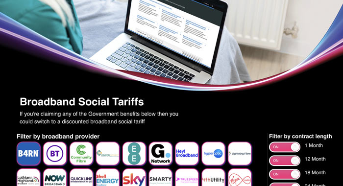 Broadband social tariffs